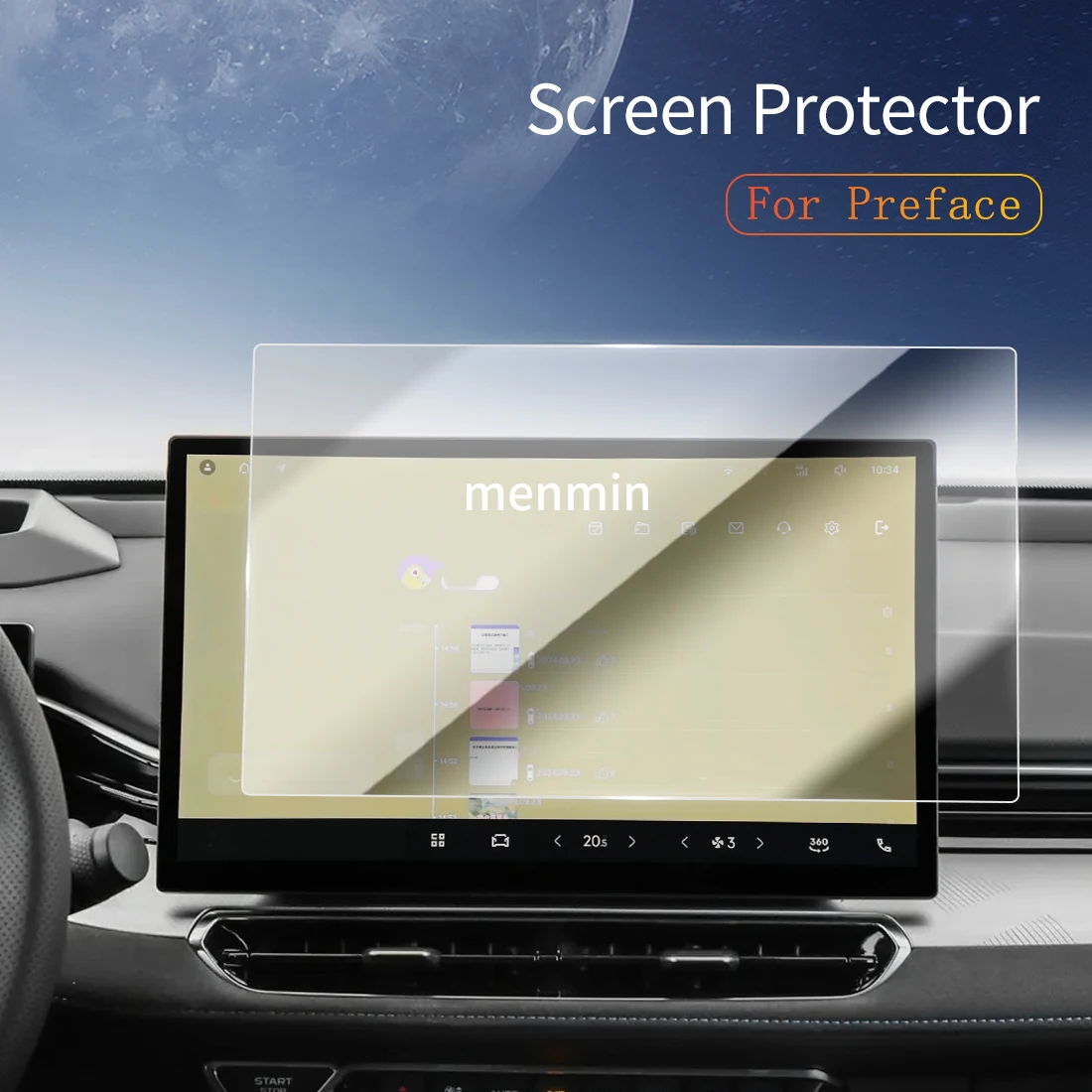 

Car Stickers Dash Carplay Mirror Screen Protector Display Tempered Glass Protective Vehicle For 25 Geely Auto Preface