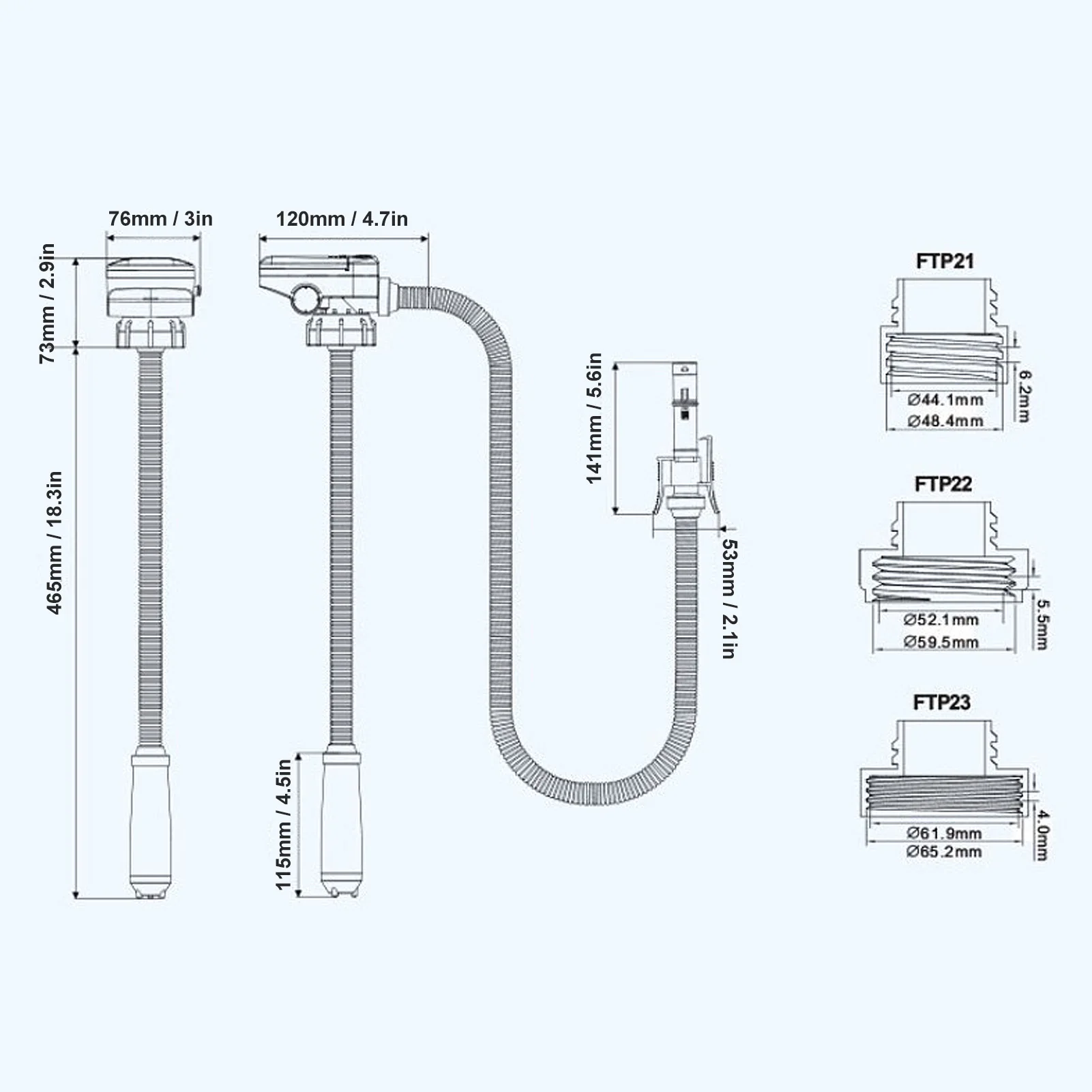 2.4GPM Fuel Transfer Pump Electric Oil Extraction Pump High Speed Siphon Battery Operated Canister Pump with 3 Size Adapters