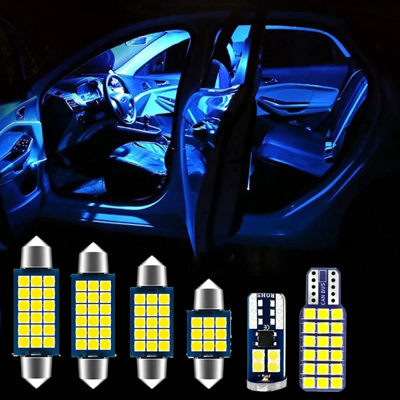 5pcs Car LED Bulbs Interior Light Festoon Dome Light Reading Lamps For Toyota Highlander XU40 2008 2009 2010 2011 Accessories