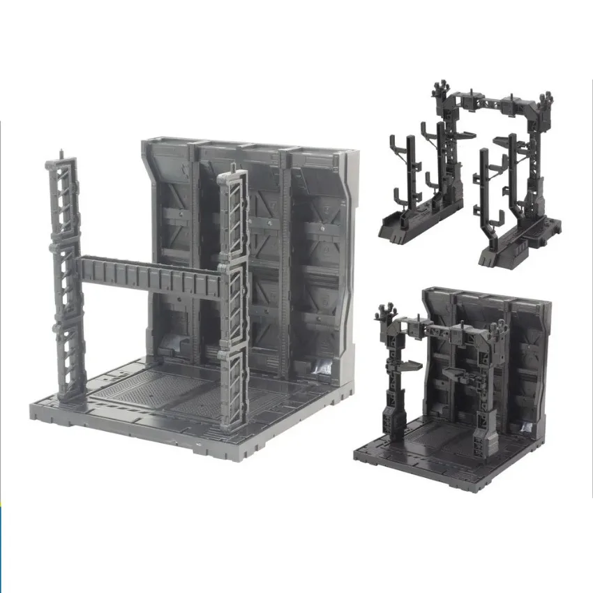 Gnaku DIY Assembly Action Base Machine Nest for Gundam Model Machine Nest Building Figures for Modelling Hobby Scene Display