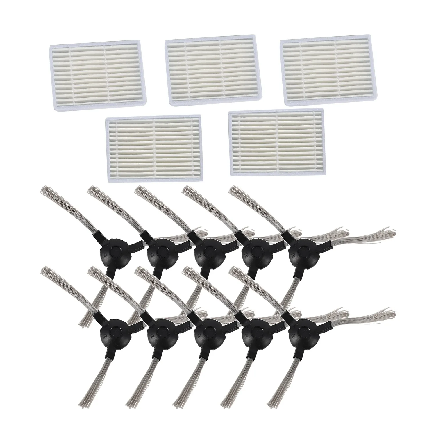 Lot de 15 pièces de brosses latérales pour aspirateur robot Midea VCR15, accessoires