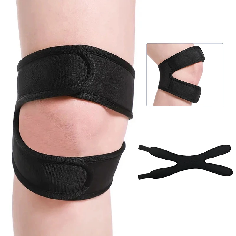 Double Strap Knee Sleeves Support Patellar Tendon Brace Stabilizer Relieve Pain Sports Lightweight Durable Safety Protective