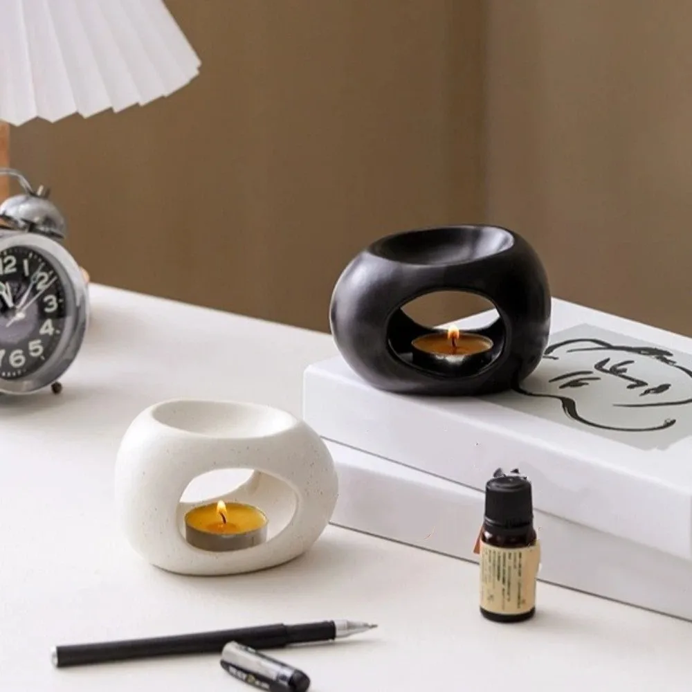Ceramic Essential Oil Burner Minimalist Modern Aromatherapy Burner Decorative Candle Heating Holder Aromatherapy Session