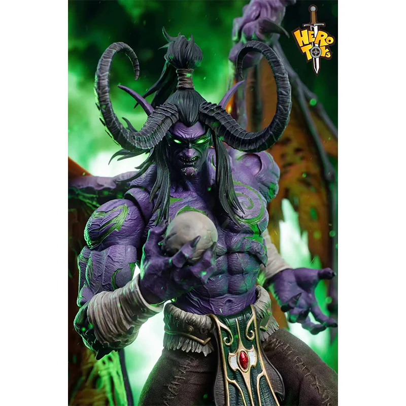 ゲームキャラクター Hero toys Illidan Black Devil 100% Original HERO TOYS 1/10 Scale Demon Hunter Illidan Stormrage