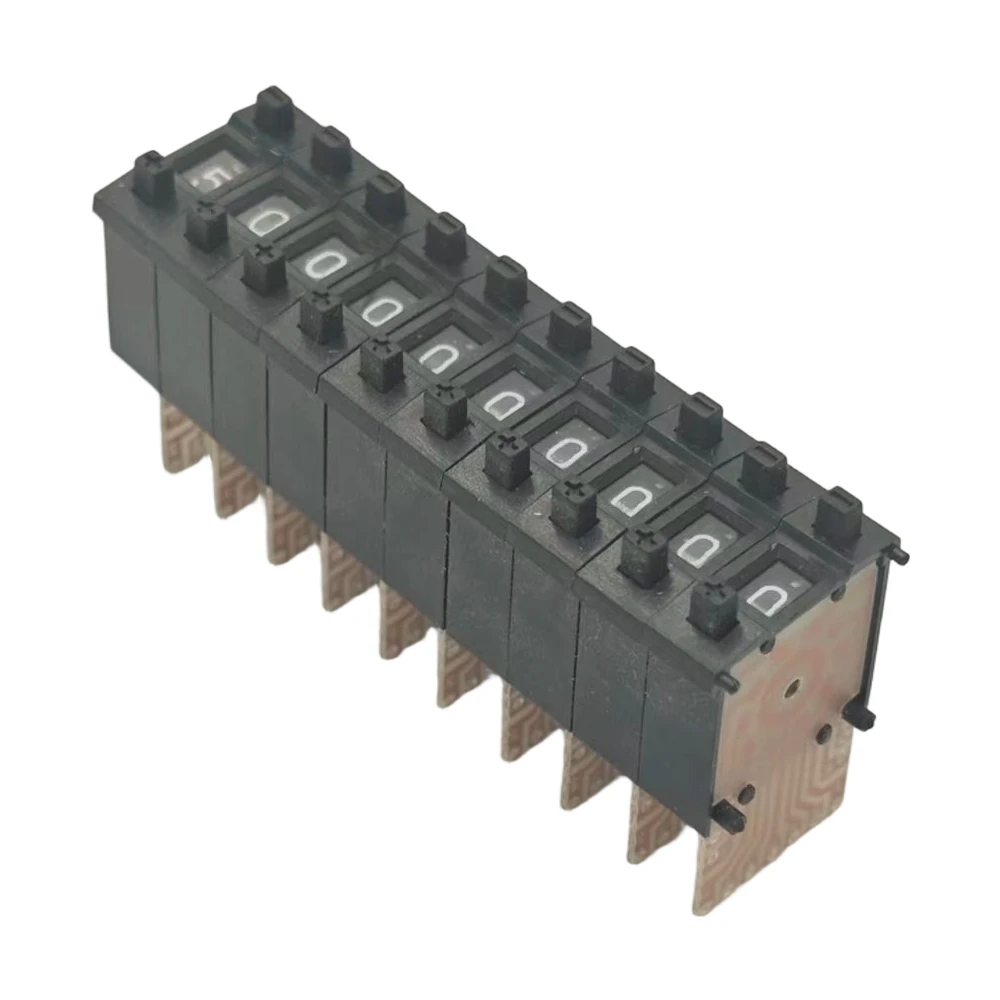Beige Black 22mm x 8mm 0-9 Digits BCD or Decimal Code Pushwheel Thumbwheel Switches KM1  or end Plates Blank Spacers