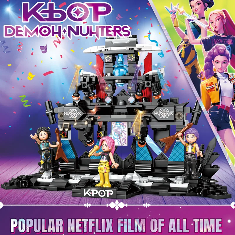 KPop Demon Hunters Huntrix Building Blocks, Mila Zoe Lumi Action Figure Model Set, Collectible Toys for Fans & Adult Collectors