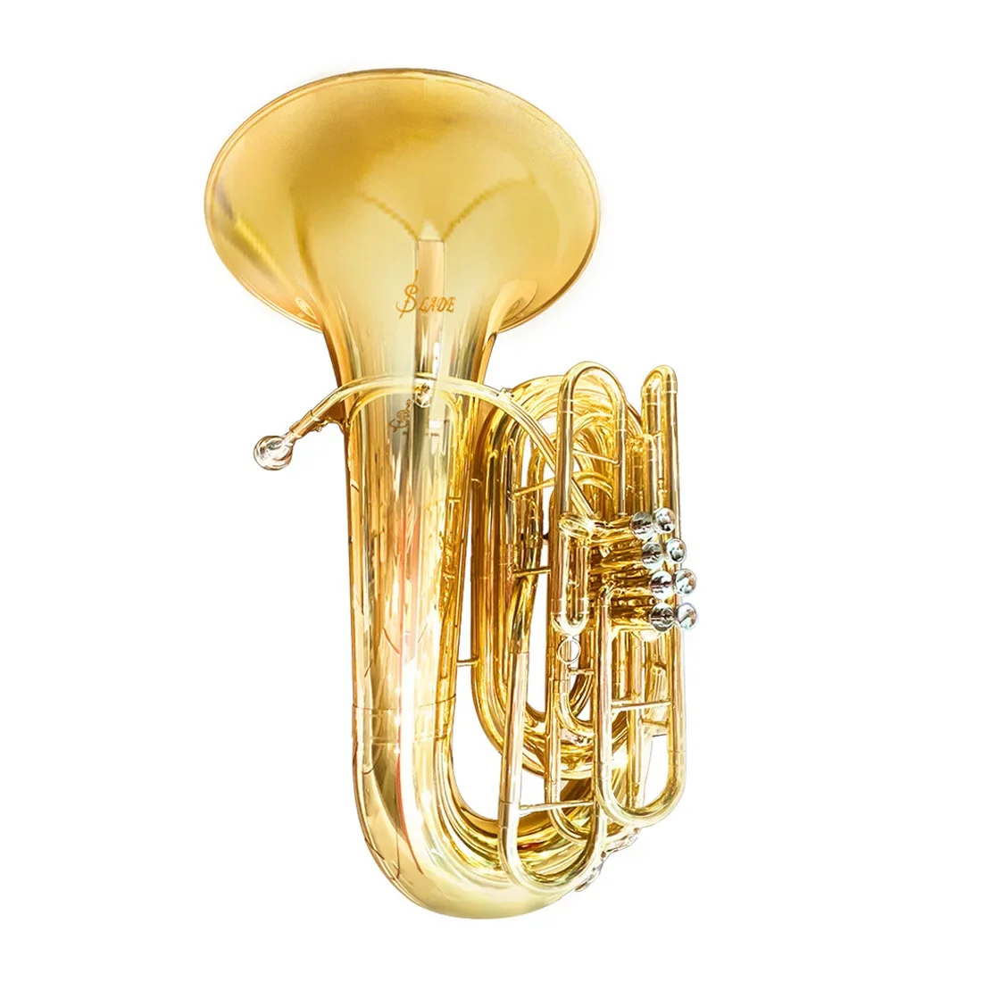 Bass Big Hug Large Instrument Brass Gold Plated B Flat Hug Four Keys Professional Play