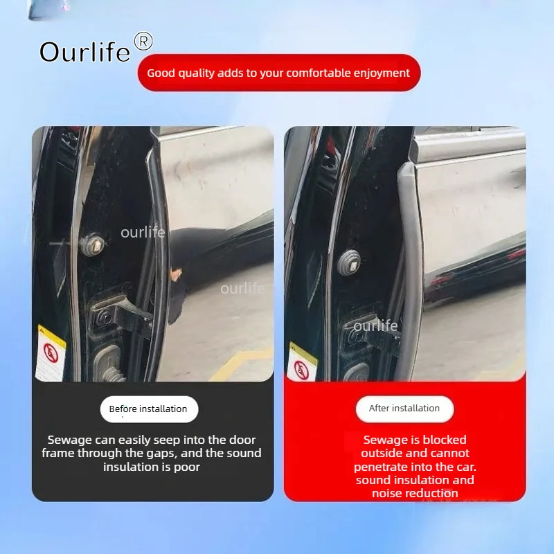 For TANK 300 400 500 700 2026 2025 Car Door Soundproofing Strips B-pillar Sealing Strips Dust-proof & Noise-reducing Accessories