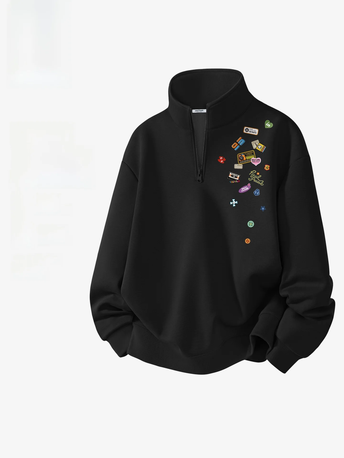 

Heavyweight Casual Zipper Hoodie Men's Spring Autumn Stand Collar Unique Design Sense Outerwear Trendy D