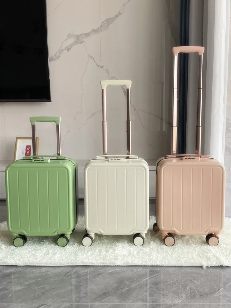4インチの機内持ち込みスーツケース、女性用春秋軽量プルマンバッグ、ファッショナブルなユニバーサルトラベルバッグ、ローラー付き