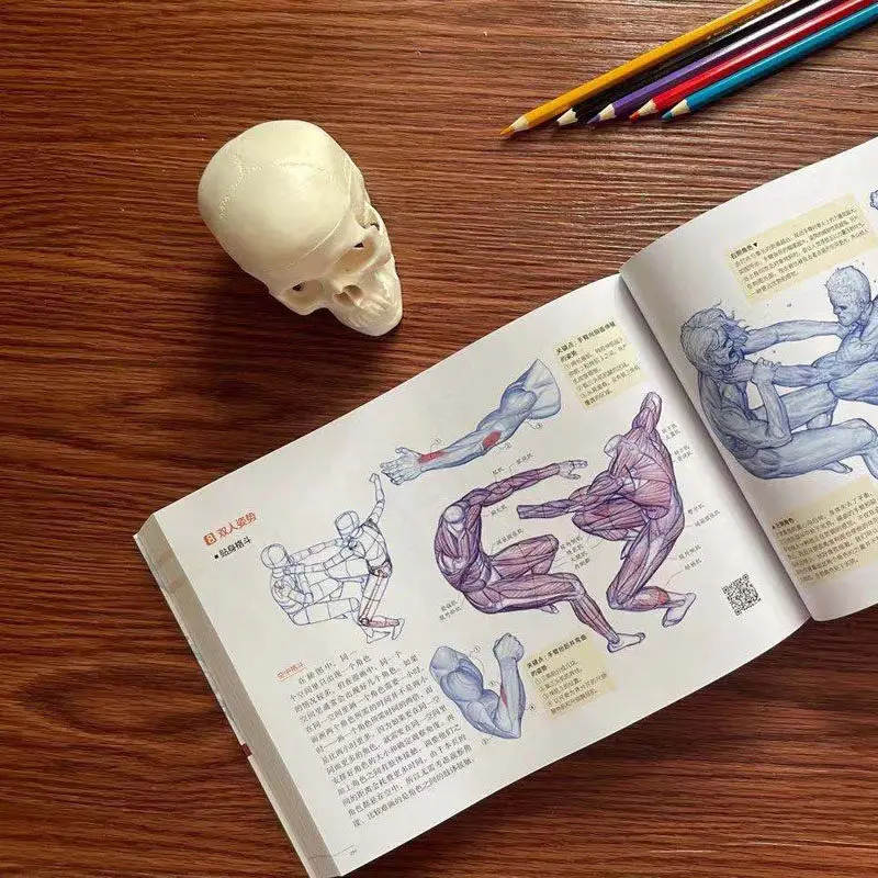 Artistic Dynamic Anatomy Book Painting Tutorial Book Art Book RockHe Kim Anatomy Drawing Class Human Muscle Structure Textbook