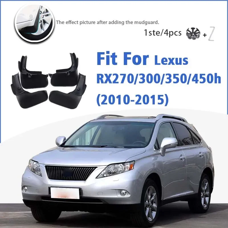 For LEXUS RX RX270 RX300 RX350 RX450H 2010-2015 Mud Flap Guards Splash Mudguard Fender Mudflaps Car Accessories Front Rear 4pcs