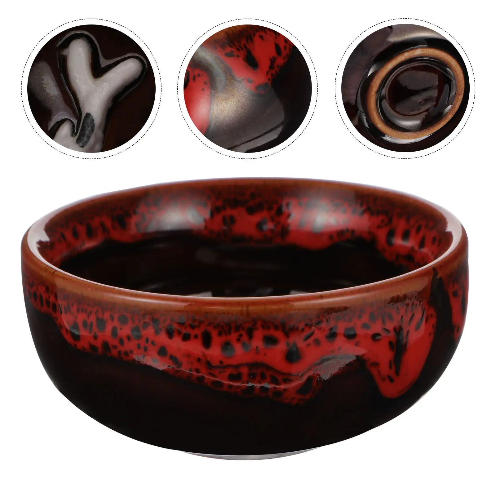 Ceramic Ink Dish High-Density Ceramic Material Long-Lasting Ink Storage Container Calligraphy Brush Tray Study Stationery Gift