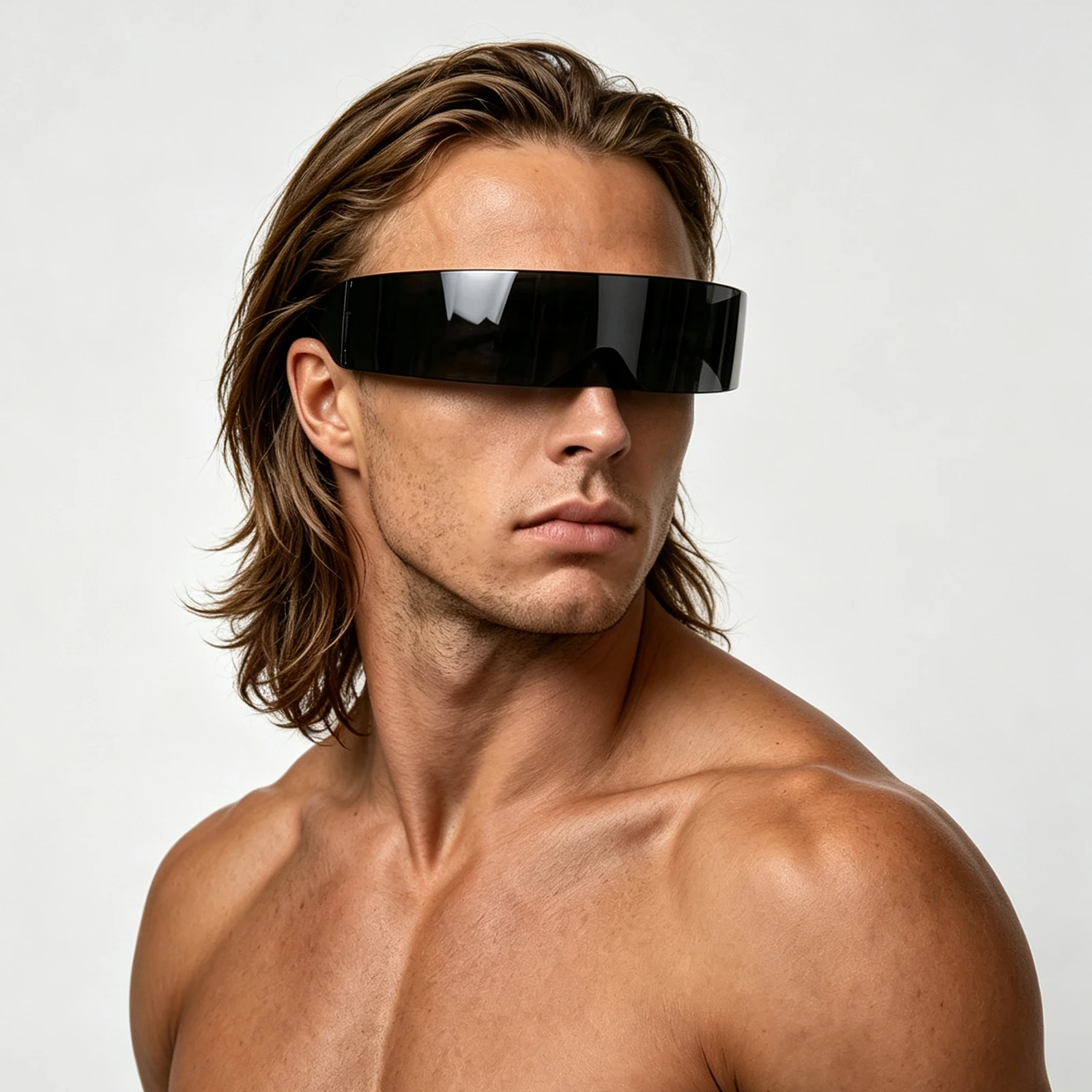 Futuristische Spiegelvisier-Sonnenbrille für Männer und Frauen Cyberpunk Shades Y2K Punk Rave Party Bühnen-Cosplay Spiegelgläser ﻿ – Detail 8
