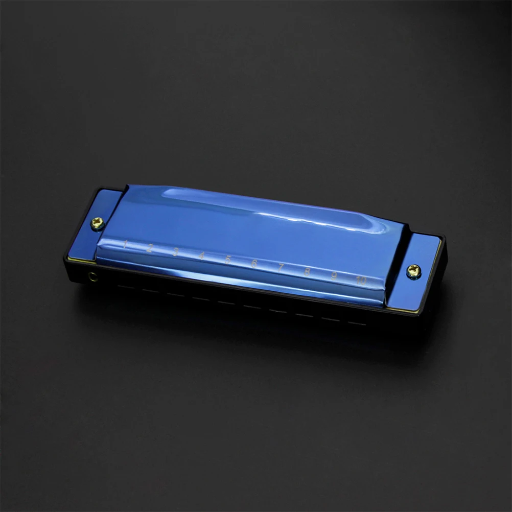 

10 Holes 20 Tones Harmonica Musical Instrument Durable Resin Copper Beginner Mini Harmonica Plastic Box Standard