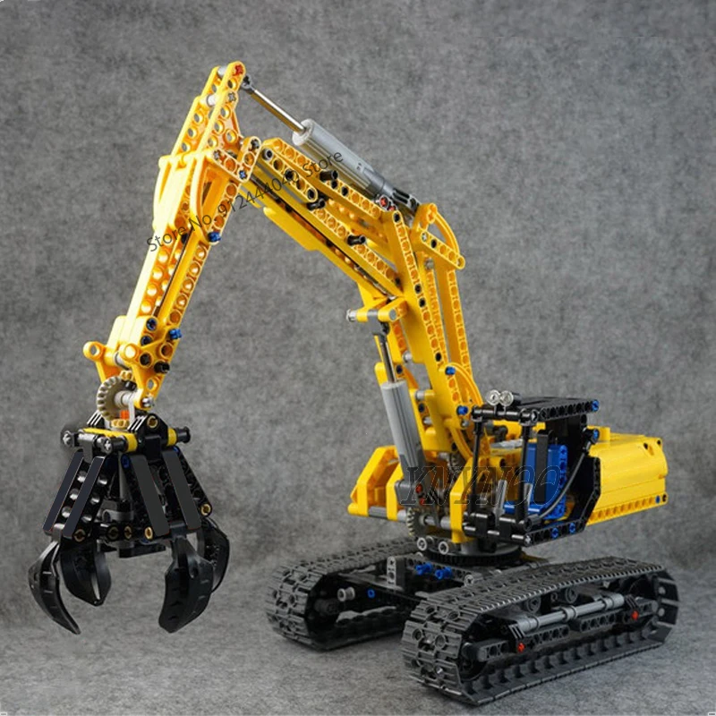 Auf Lager 720 stücke 2 in 1 Engineering technische Bagger Bausteine Modell Moc Bulldozer Ziegel Spielzeug Jungen Geburtstag Geschenkset