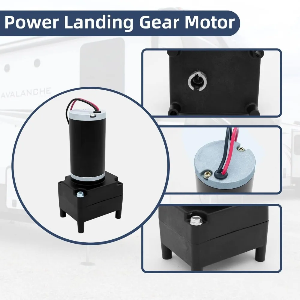 142178 , Motor Roda Pendaratan Roda Kelima RV Kompatibel dengan Venture Lippert, Motor Roda Pendaratan Pemasangan Universal untuk Atwood