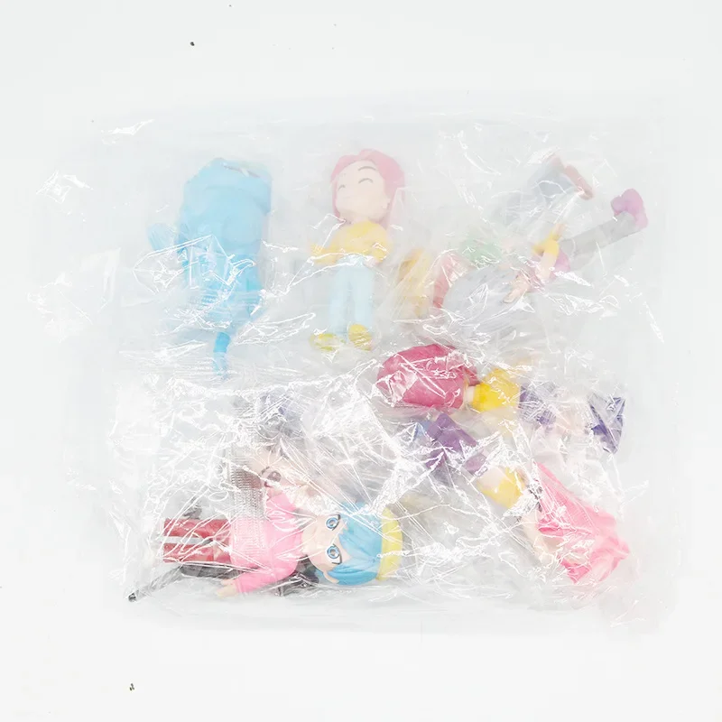 Figuras modelo k-pop versión Q, traje de cazadores de demonios de Anime, adornos de decoración de escritorio, regalos de juguete para fanáticos de la película, 10 Uds.