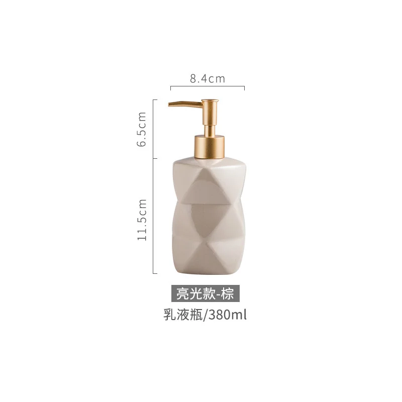 Nordic Color Glaze Series Ceramic Hand Sanitizer Sub-bottling Shower Gel Shampoo Lotion Press Bottle Hotel