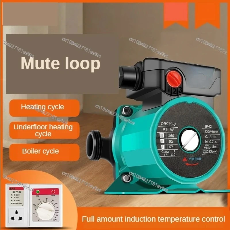 

Бесшумный циркуляционный насос для горячей воды для дома, 220 В, 100 Вт, 6 точек/1 дюйм / 1,2 дюйма / 1,5 дюйма