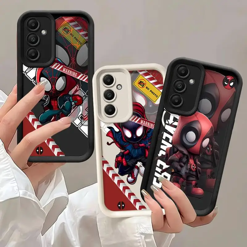 Marvel Caroon Hero Spiderman Phone case for Samsung Galaxy A55 A52 A33 cases A24 A15 A12 A23 A22 5G A54 A52s A53 A14 funda Cover