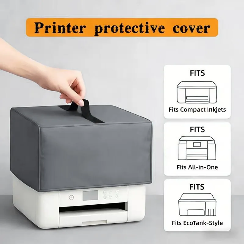 Waterproof Printer Dust Cover With Coating,Oxford Protector For Inkjet & All-in-One Printers Anti-Static Open Bottom Sleeve
