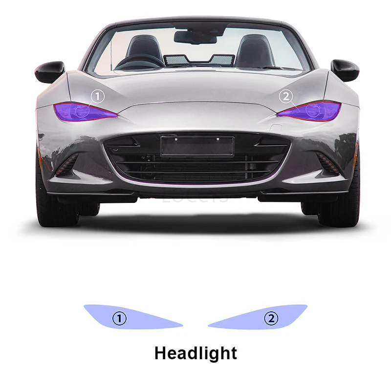 

For MAZDA MX-5 2016-2022 2023 PPF TPU Smart Photochromic Headlight Protection Film Self-healing Anti-scratch Film