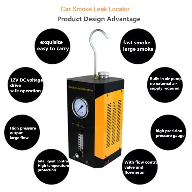 Вакуумный автомобильный детектор утечки дыма SDT206, диагностический тестер