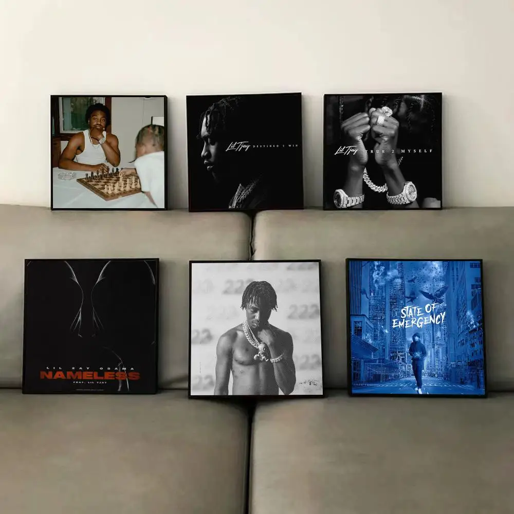 Singer L-Lil Tjay Music Album Poster Custom Wall Art Decor Modern Aesthetic Room Decoration for Bedroom