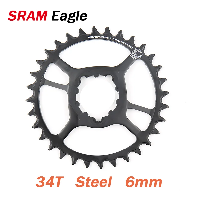 SRAM EAGLE Chainring 34T Crown X-SYNC 6mm Offset Steel SX NX X1 1000 EAGLE Chain Wheel without Bolts Bicycle Accessories