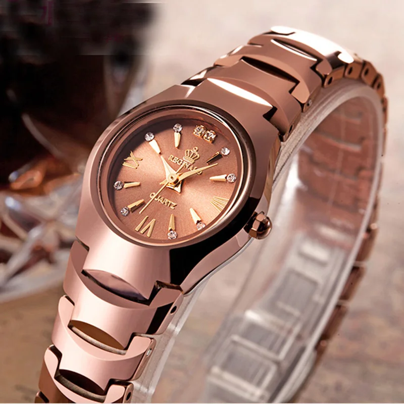 Reginald Top Brand Luxury Watch Women Tungsten Steel Watch Rose Gold Quartz Wristwatches Ladies Montre Femme Dames Horloge