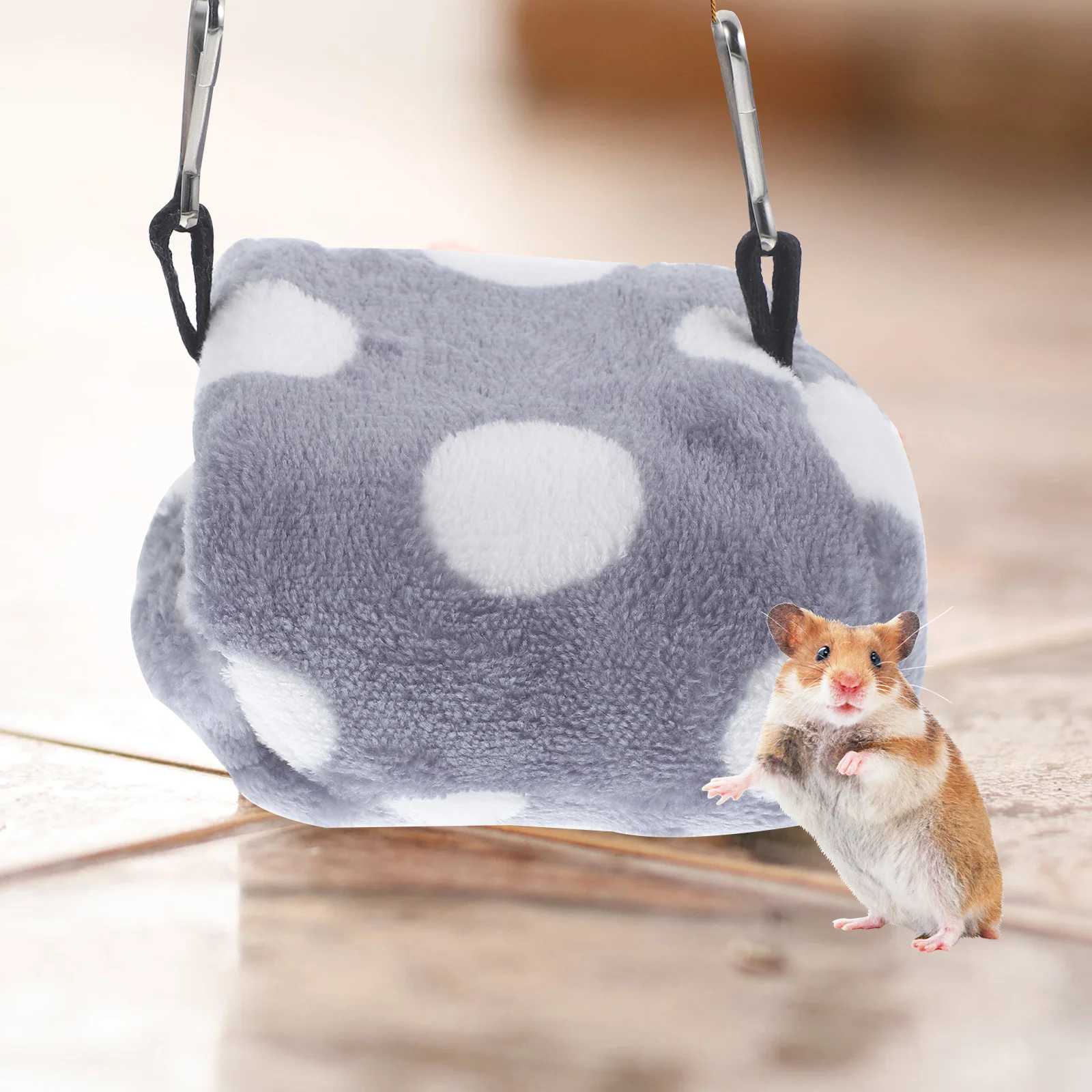 

Warm Pet Fleece Hammock Bed For Hamster Winter Cage Accessories With Hooks S M L Sizes Small Animal Hut Bird Shelter Cozy House