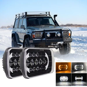 7x6 "5X7 İnç far led, kare, hi-lo ışın halo jeep cherokee xj wrangler yj motosiklet, araba, kamyon, off-road, h6054 h5054 Far için en iyi 10 satış, jeep xj, - №5
