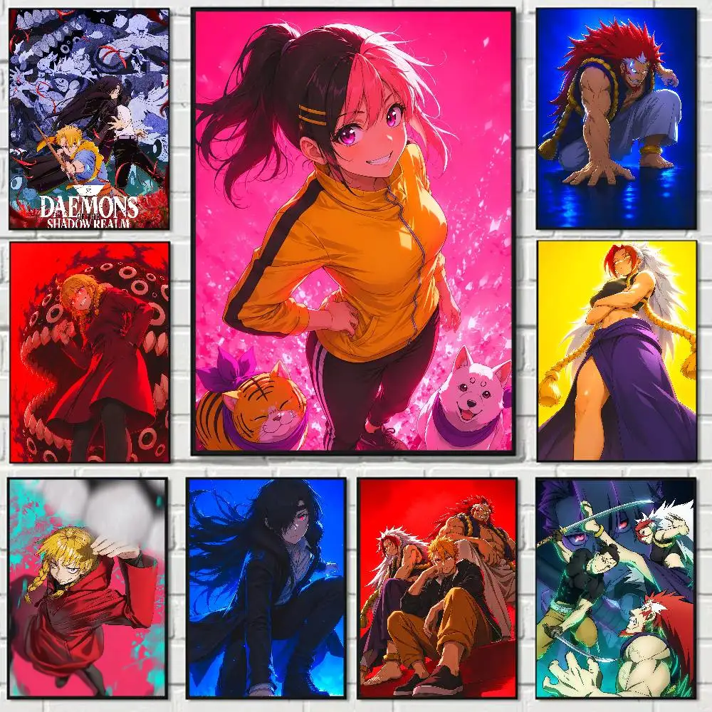 Anime Daemons Of The Shadow Realm Funny Cute Cartoon Posters Prints Canvas Painting Wall Art Picture Living Room Home Decor