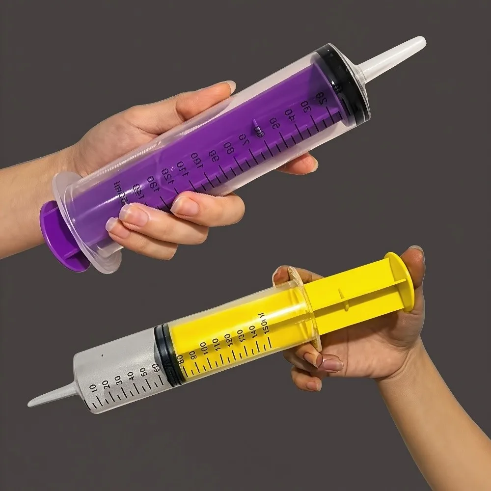 150ml Industrial Dispensing Tool Without Needle Colorful Large Plastic Syringes Graduated Measuring Plant Watering