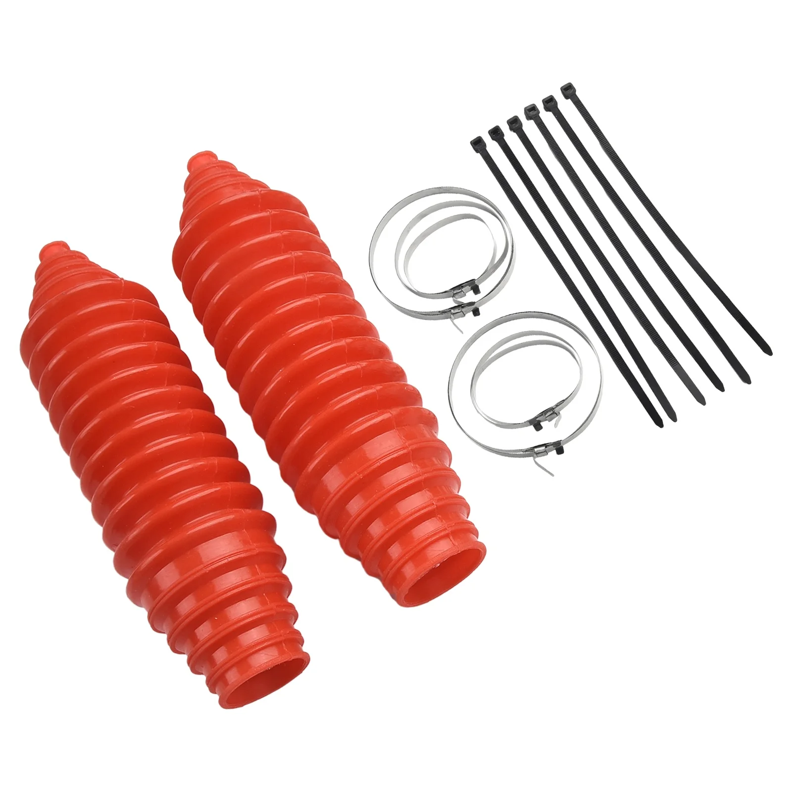 Pinion Steering Boot Gaiter Pinion Boots 2 Set Accessories Easy To Install For Rack Steering Cover Silicone+metal