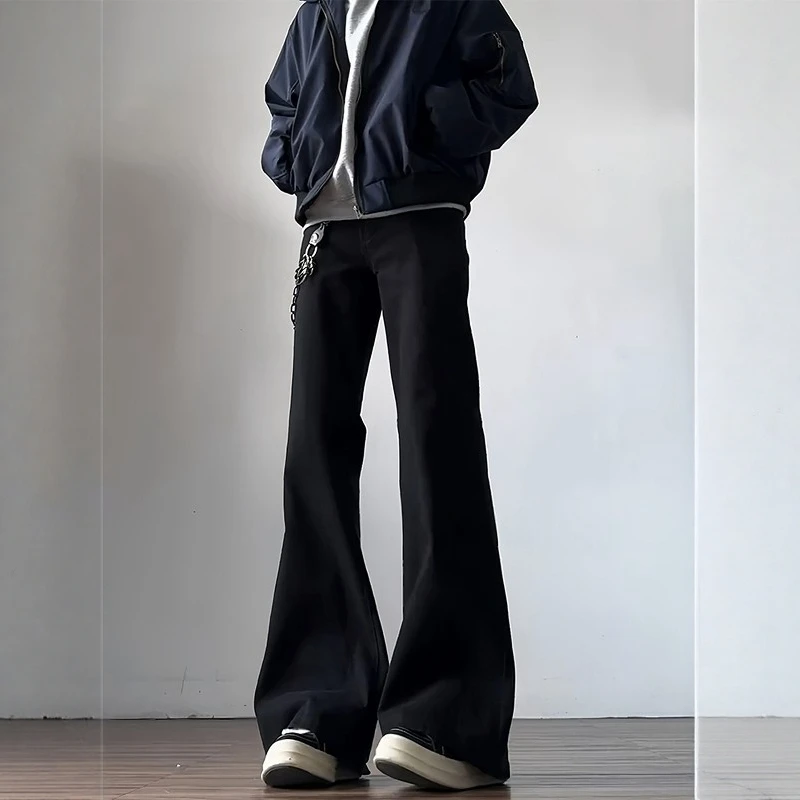 

Мужские джинсы Iron-Free в стиле ретро, американские прямые джинсы с эффектом потертости, модные повседневные джинсы Slim Fit для весны и осени