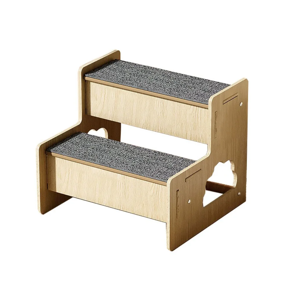 

Eco-Friendly Non-Slip Wood Pet Stairs Removable Easy Assembly Dog Climbing Ladder Slope Large Load Bearing Pet Steps Couches