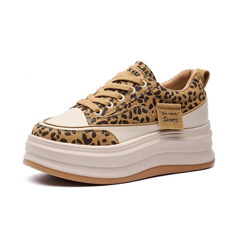 

CICIYANG Casual Sneakers Women 6cm Chunky Platform Heel Round Toe Lace-up Outdoors Ladies Shoes 2026 Spring New Walking Shoes