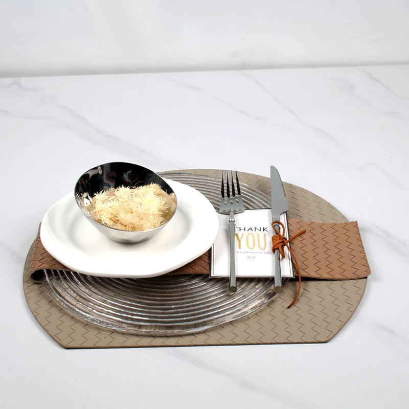 Decorative dinner plate set, ornament model room, sales office, dining table, soft plate tableware