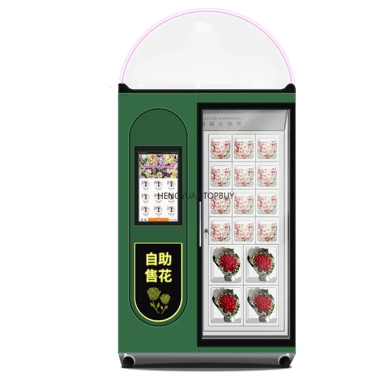 Locker Vending Machine With 21.5 Inch Touch Screen Fresh Flower Vending Machine With Refrigeration