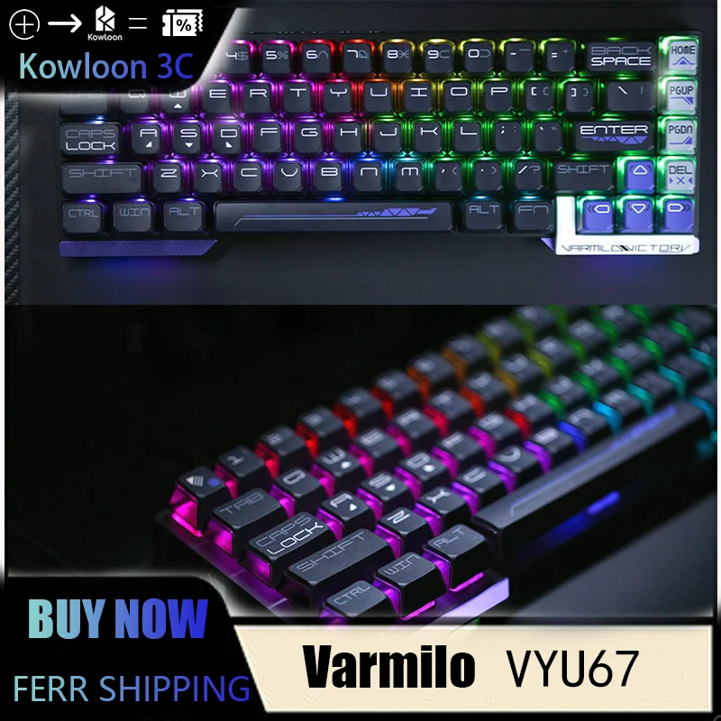 Varmilo Victory GATERON Gaming Magnetic Swiych Mechanical Keyboard All Aluminum RT Valorant 8000Hz Low Latency RGB Transparency