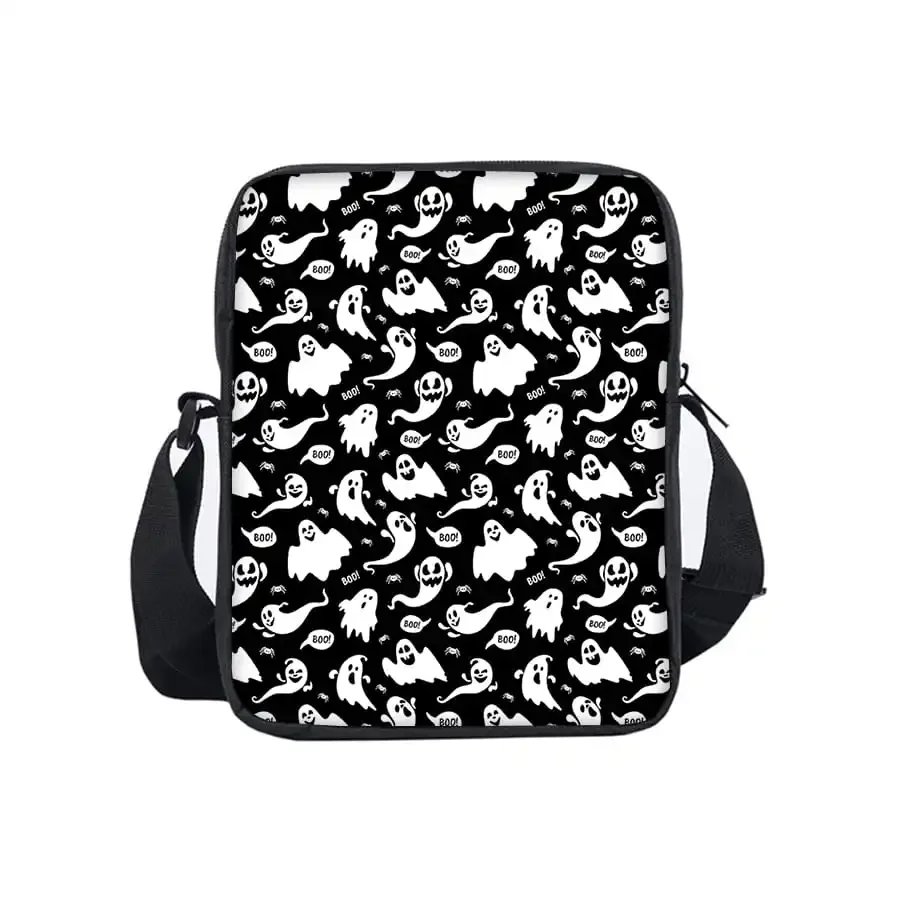 

Односторонняя сумка-мессенджер с узором призрака для мальчиков и девочек, лучшие подарки, школьный рюкзак с 3D мультяшным рисунком для детей