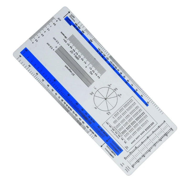 ECG Ruler ECG Student Pocket Reference Guide Electrocardiogram Ruler Cardiogram Transparent Soft Heart Rate Ruler