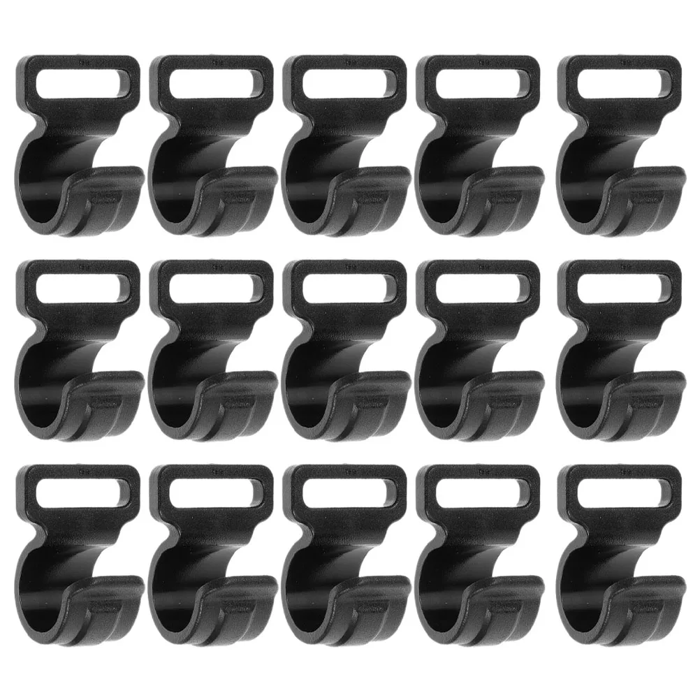 

15 Pcs Tent Hooks Camping Accessories Lightweight Plastic Connection Hooks for Tents Pole Fishing Trips Hikes