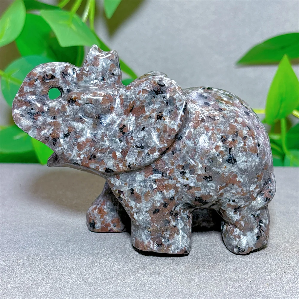 Yooperlite Elephant Crystal Natural Stone Quartz Stone Minerals Home Decoration Reiki Craft Gifts Energy Healing Luck Spiritual