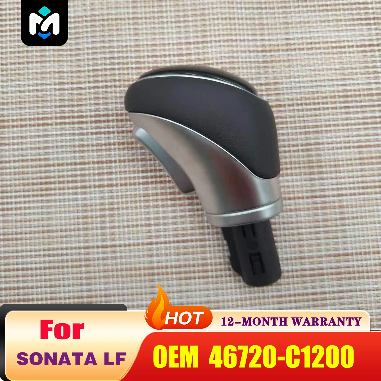 Gear control shift handle black High Glossy A/T Gear Shift Knob Leather Boots 46720-C1200 For 2015-2017 Hyu-ndai Sonata LF