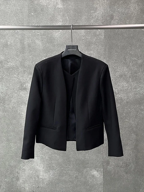 

Мужской костюм-пиджак премиум-класса с двухслойной структурой и лоскутным дизайном, свободного кроя, из смесового полиэстера, повседневный, CleanFit Sle