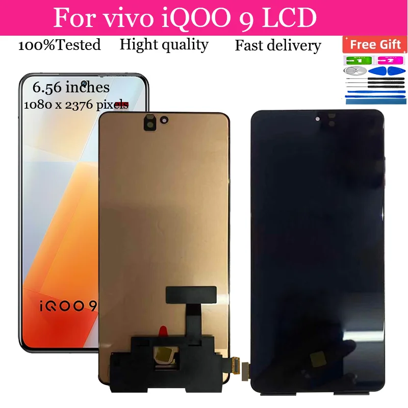 

Original AMOLED 6.56" For vivo iQOO 9 LCD Screen Digitizer Accessory For Vivo iQOO 9 Display Touch Screen Assembly Replacement