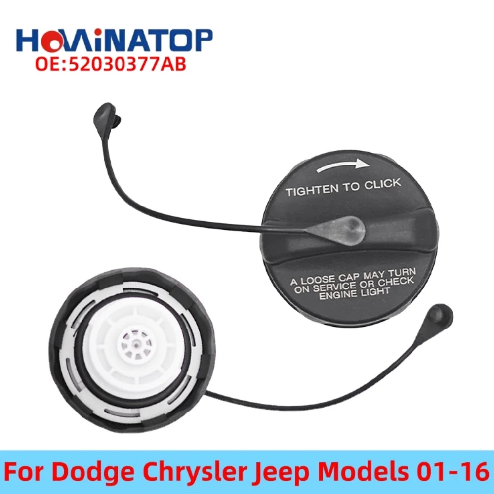 

HOWINATOP 52030377AB Fuel Tank Gas Filler Cap Anti-leak Sealing Lid For Dodge Chrysler Jeep Models 01-16 OEM Replacement